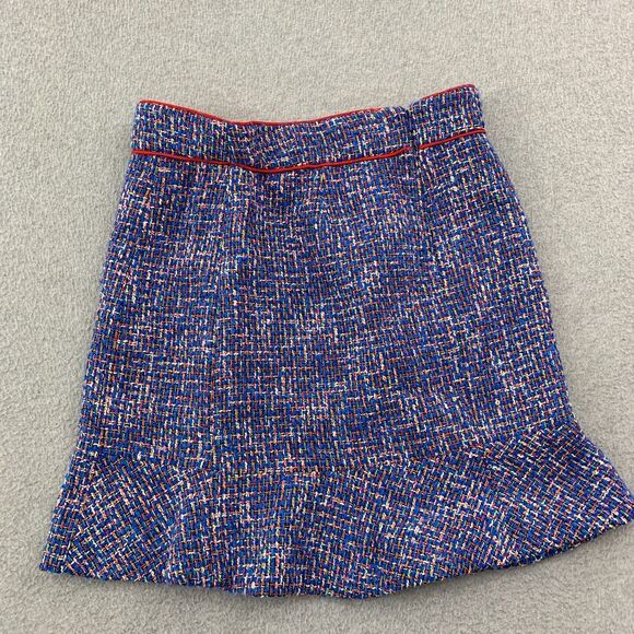 J Crew Patricia Fluted Skirt In Autumn Tweed Size 12 Multicolor Lined - Picture 11 of 14